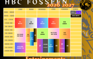 Planning des entraînements 2026 - 2027
